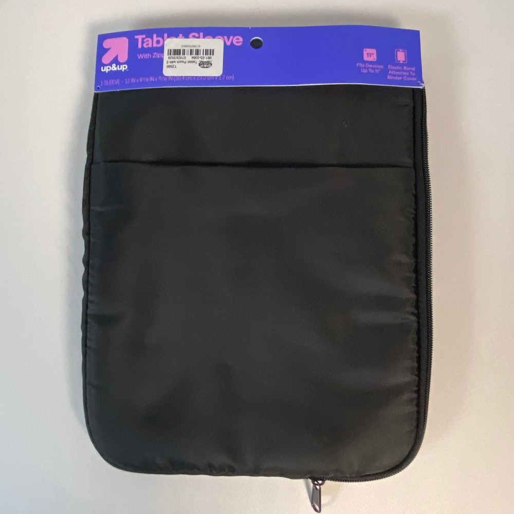 Up & Up Tablet Sleeve Zipper Pouch Elastic Binder Band Fits up to 11" Devices